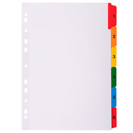 Separatore numerico 1-6/a4 in cartoncino 160gr exacompta