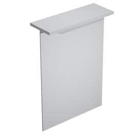 Sopralzo reception per scrivanie da 80cm grigio - easy