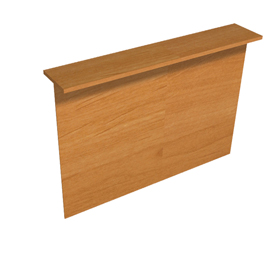 Sopralzo reception per scrivanie da 160cm noce chiaro - easy