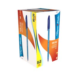 Special pack 80+20penna sfera inkjoy 100 blu 1.0mm papermate