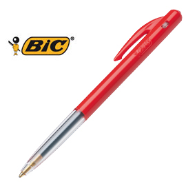 Scatola 50 penne a sfera a scatto bic® m10 rosso 1.0mm