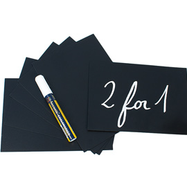 Set 20 tag nere 7,4x10,5cm (a7) securit