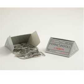 Scatola 50 fermangoli zenith 815 acciaio inox 100