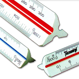 Scalimetro 98u 30cm (scale 1:1-2-5-20-50-100-200-500-1000-1250-2500) tecnostyl