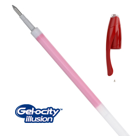 Scatola 12 refill sfera gel cancellabile gelocity illusion 0,7mm rosso bic