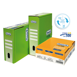 Scatola 500 buste forate 22x30 linear buccia ppl favorit