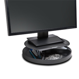 Supporto monitor spin2 con portacessori - nero - monitor max 18kg- kensington