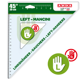 Squadra 45° - 30cm per mancini arda