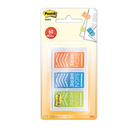 Set 60 segnapagina post-it index 682-sh-obleu medium 