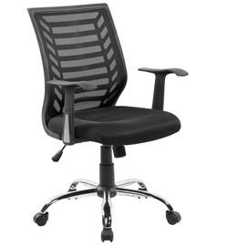 Seduta operativa miami nero e rete nera c/bracc.