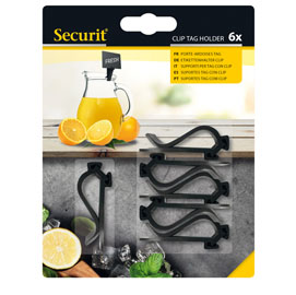 Set 6 supporti clip per tag securit