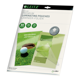 Scatola 25 pouches udt 80x2micron 216x303mm leitz