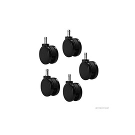 Set 5 rotelle parquet per poltrona direzionale hc5842 nero