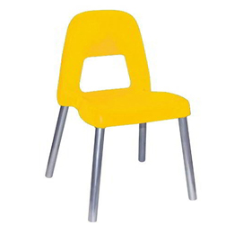 Sedia per bambini piuma h35cm giallo cwr