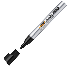 Scatola 12 marcatori nero punta tonda marking pro bic