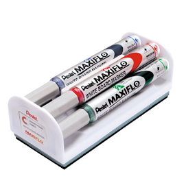 Set 4 marcatori maxiflo mwl5s 4mm assort. + cancellino pentel