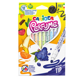 Scatola 12 pennarelli perfume punta 4mm colori assortiti carioca