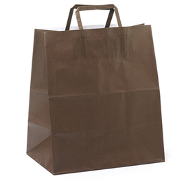 Scatola 250 shoppers carta biocraft 28x17x32cm flat large avana