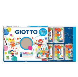 Set 8 astucci da 15 acquerellini party gifts giotto