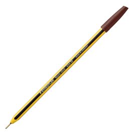 Scatola 10 penna a sfera 434 noris stick marrone 1,0mm staedtler