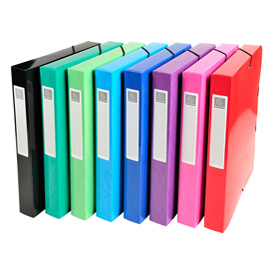 Scatola archivio box iderama d40mm a4 col ass. Exacompta