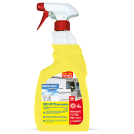 Sgrassatore disinfettante multi activ 750ml limone sanitec