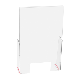 Schermo protettivo da banco con feritoia h95xl68cm in pet lebez