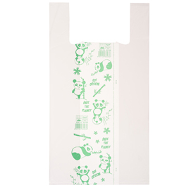 Shoppers maxi - 30x60 cm - mater-bi - bianco - scatola 500 pezzi