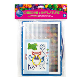Set chiodini e infilature in plastica - colori assortiti - cwr