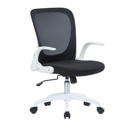 Seduta operativa jackson - struttura bianca - rete nera - con braccioli - serena group