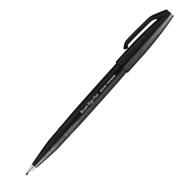 Sign pen brush nero pentel