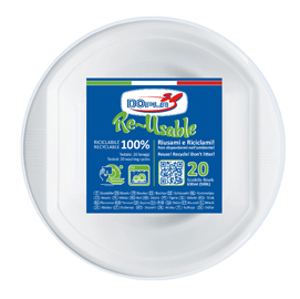 Scodella - ps reuse - 630 ml - bianco - dopla - conf. 20 pezzi