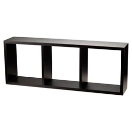 Scaffale cubo - 3 ripiani mdf - 30 x 15 x 80 cm - wenge - king collection
