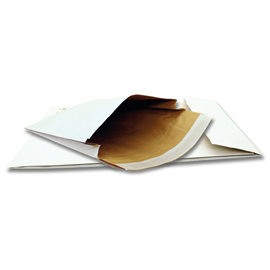 Sacchetti a tre strati soft pack - con soffietto - c4 - 22,9 x 32,4 x 5 cm - bianco - bong packaging - conf. 100 pezzi