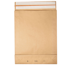 Sacchetti a fondo quadro e-green - 45 x 57 x 10 + 10 cm - carta kraft - avana - bong packaging - conf. 100 pezzi