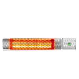 Stufa a infrarossi sunset - esterno/interno - 2000 w - 62,3 x 10,6 x 7,2 cm - argento - cfg