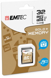 Sdhc emtec 32gb class 10 gold +