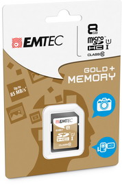 Sdhc emtec 8gb class 10 gold plus