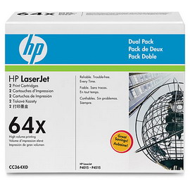 Scatola 2 cartucce di stampa nero hp laserjet cc364x