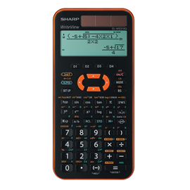 Sharp - calcolatrice scientifica el-w531xg - arancione - elw531xgyr