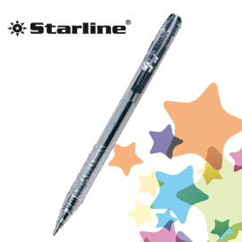 Scatola 20 penne sfera scatto nero 1.0mm starline