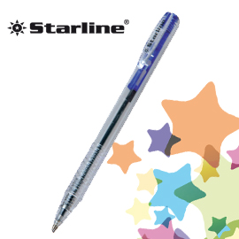 Scatola 20 penne sfera scatto blu 1.0mm starline