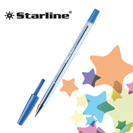 Scatola 50 penna sfera blu p. Fine 0.7mm starline