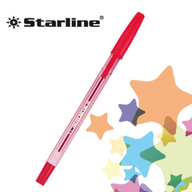 Scatola 50 penna sfera rosso p.media 1.0mm starline