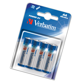 Scatola 4 pile aa alkaline stilo