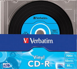 Scatola 10 cd-r datalifeplus data vinyl slim 1x-52x 700 mb azo colour