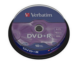 Scatola 10 dvd+r spind matt 16x 4.7gb silver dlp