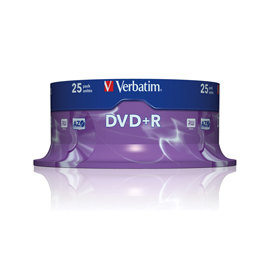 Scatola 25 dvd+r spindle 16x 4.7gb 120min. Serigrafato