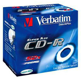 Scatola 10 cd-r datalifeplus jewel case 1x-52x 700mb serigrafata crystal