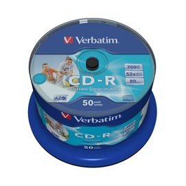 Scatola 50 cd-r datalife spindle 1x-52x 700 mb no id brnad printable
